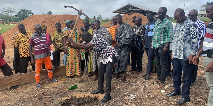 Wassa East Assembly cuts sod for the construction of JHS Block at Kakabo 2022