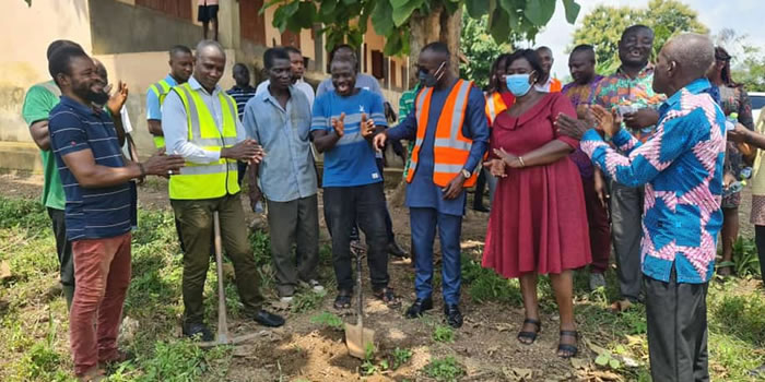 West Akim MCE cut sod for the construction of two classroom blocks 2022