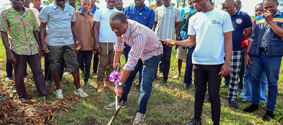 Ellembelle DCE Cuts Sod for New School Blocks 2025
